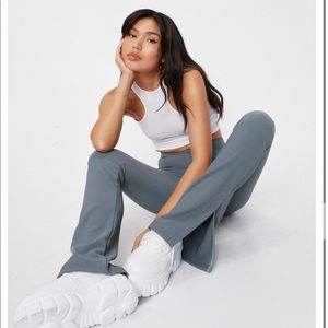 Nasty Gal Ribbed Flare Pants